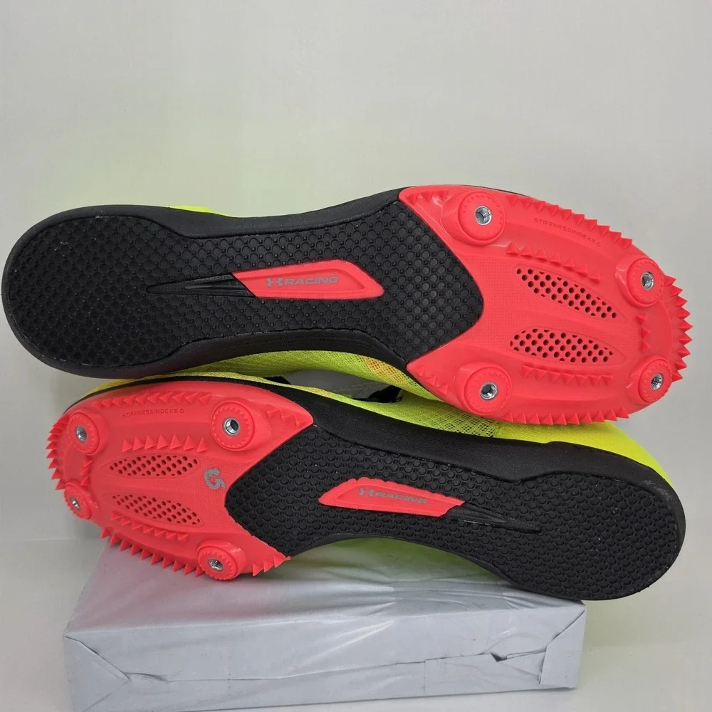 Under Armour Kick Distance 3 Track Spikes Mens 12 Yellow Black Running Shoes